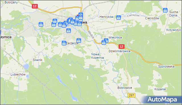 mapa Nowa Kopernia, Nowa Kopernia na mapie Targeo