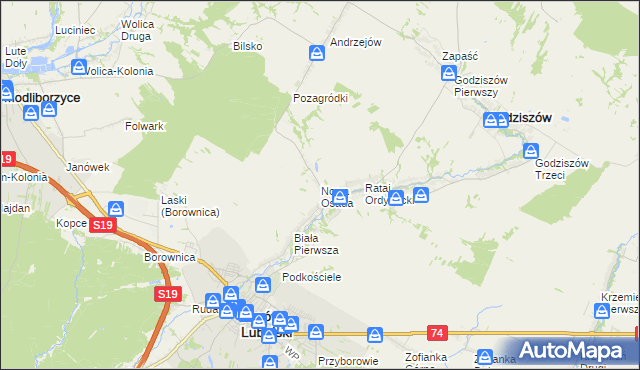 mapa Nowa Osada, Nowa Osada na mapie Targeo