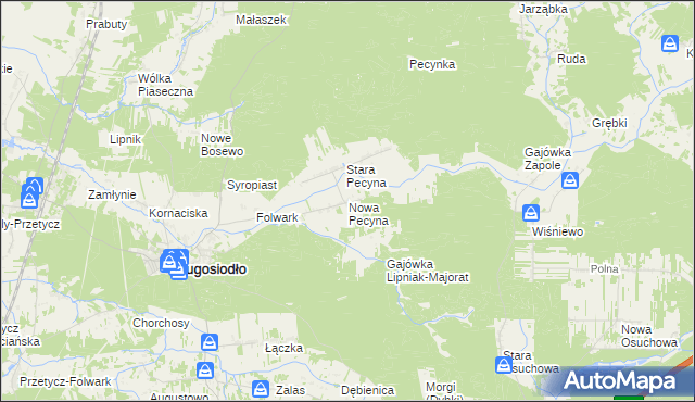 mapa Nowa Pecyna, Nowa Pecyna na mapie Targeo