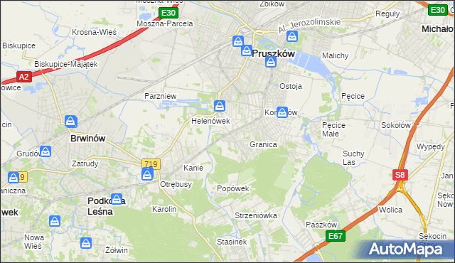 mapa Nowa Wieś gmina Michałowice, Nowa Wieś gmina Michałowice na mapie Targeo