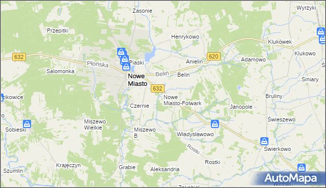 mapa Nowe Miasto-Folwark, Nowe Miasto-Folwark na mapie Targeo