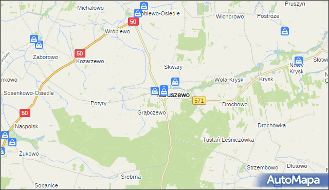 mapa Nowe Naruszewo, Nowe Naruszewo na mapie Targeo