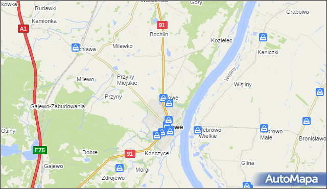 mapa Nowe powiat świecki, Nowe powiat świecki na mapie Targeo