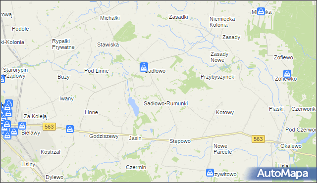 mapa Nowe Sadłowo, Nowe Sadłowo na mapie Targeo