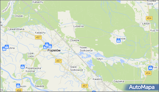 mapa Nowe Siołkowice, Nowe Siołkowice na mapie Targeo