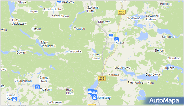 mapa Nowe Słone, Nowe Słone na mapie Targeo