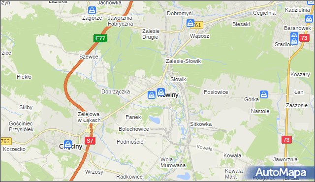 mapa Nowiny gmina Sitkówka-Nowiny, Nowiny gmina Sitkówka-Nowiny na mapie Targeo