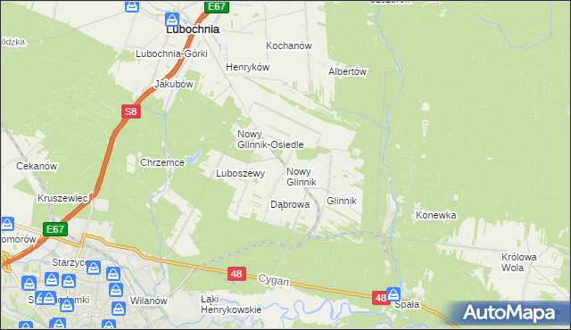 mapa Nowy Glinnik, Nowy Glinnik na mapie Targeo