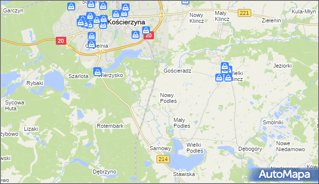mapa Nowy Podleś, Nowy Podleś na mapie Targeo