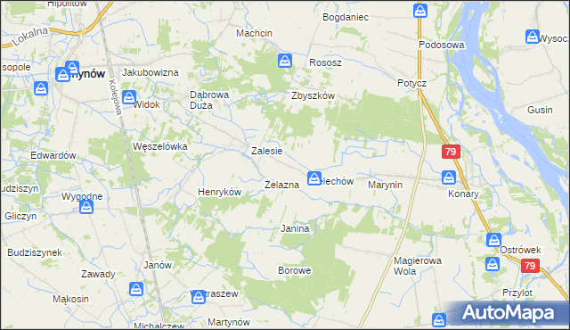 mapa Nowy Żelechów, Nowy Żelechów na mapie Targeo