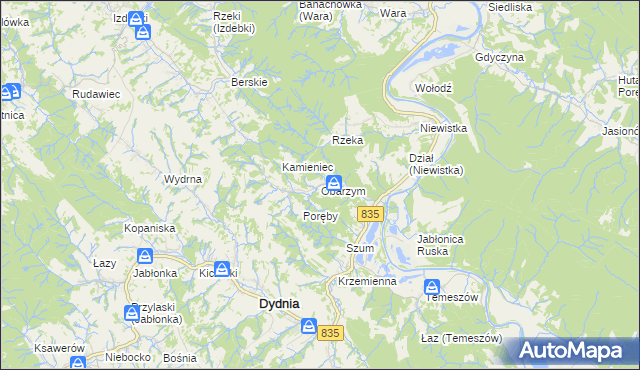 mapa Obarzym, Obarzym na mapie Targeo
