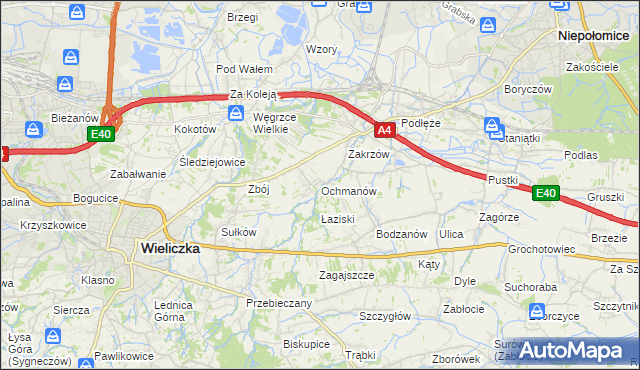 mapa Ochmanów, Ochmanów na mapie Targeo