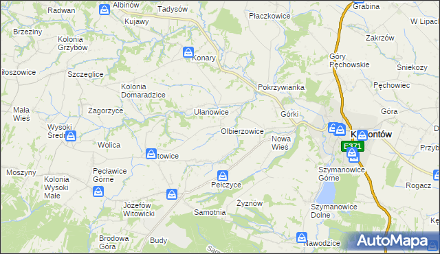 mapa Olbierzowice, Olbierzowice na mapie Targeo