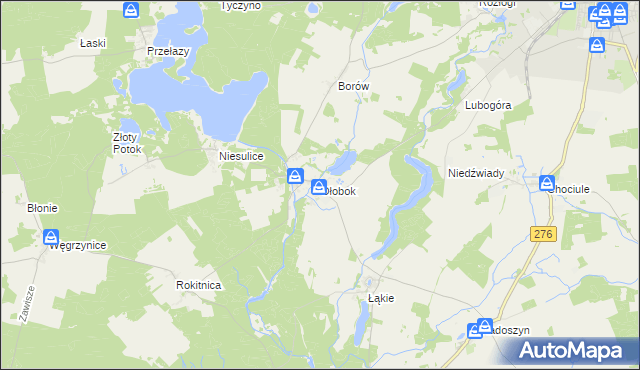 mapa Ołobok gmina Skąpe, Ołobok gmina Skąpe na mapie Targeo