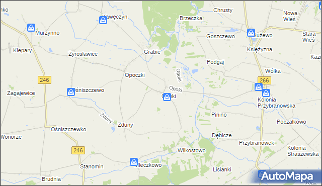 mapa Opoki, Opoki na mapie Targeo