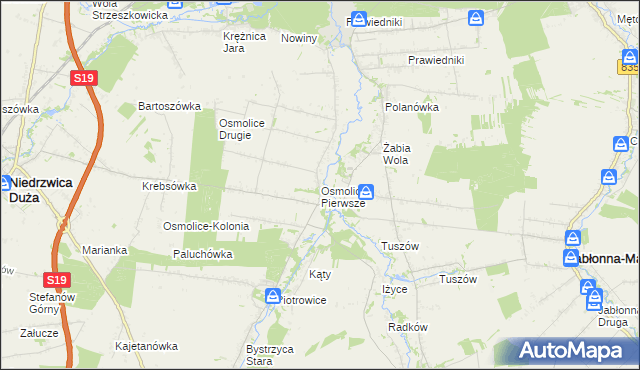 mapa Osmolice Pierwsze, Osmolice Pierwsze na mapie Targeo
