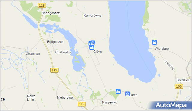 mapa Ostrowica, Ostrowica na mapie Targeo
