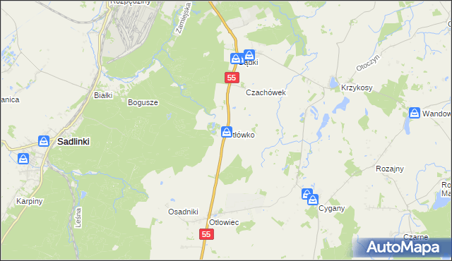 mapa Otłówko, Otłówko na mapie Targeo