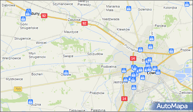mapa Otolice, Otolice na mapie Targeo