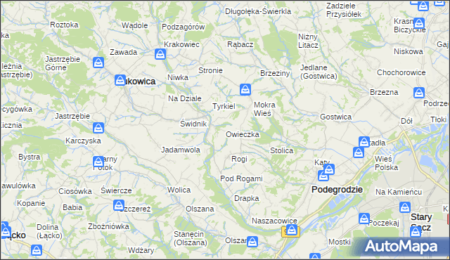 mapa Owieczka, Owieczka na mapie Targeo