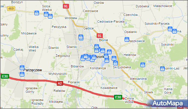 mapa Ozorków, Ozorków na mapie Targeo