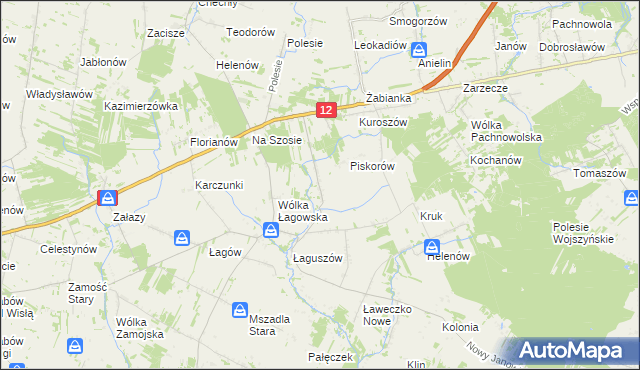 mapa Pająków, Pająków na mapie Targeo