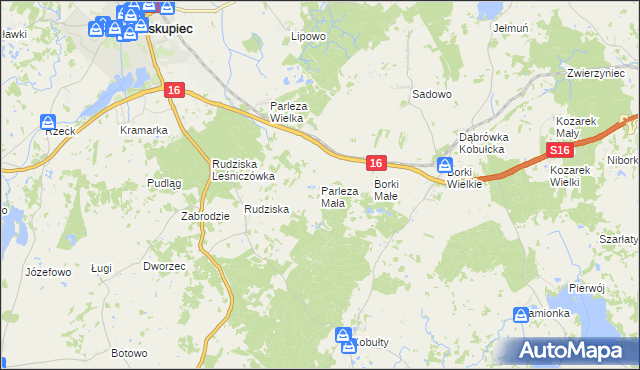 mapa Parleza Mała, Parleza Mała na mapie Targeo