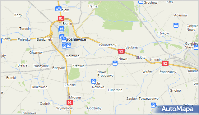 mapa Pawlikowice gmina Krośniewice, Pawlikowice gmina Krośniewice na mapie Targeo