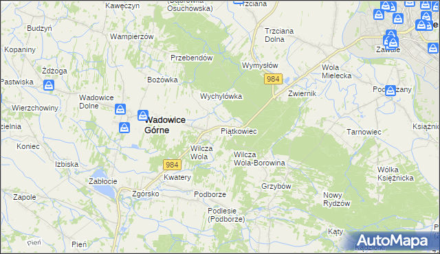 mapa Piątkowiec, Piątkowiec na mapie Targeo