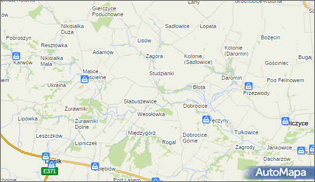mapa Pielaszów, Pielaszów na mapie Targeo