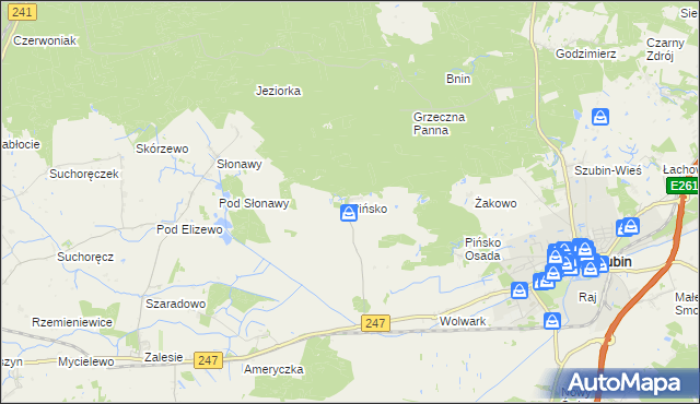 mapa Pińsko, Pińsko na mapie Targeo