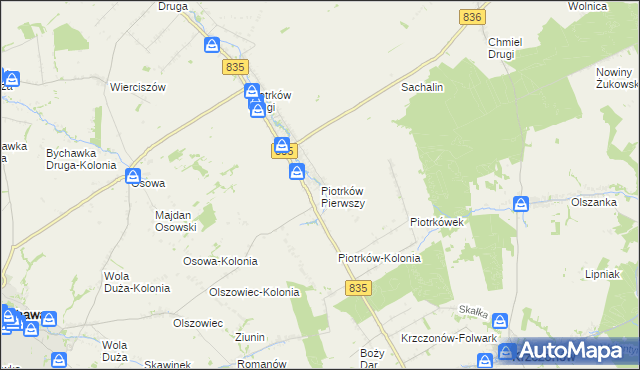 mapa Piotrków Pierwszy, Piotrków Pierwszy na mapie Targeo