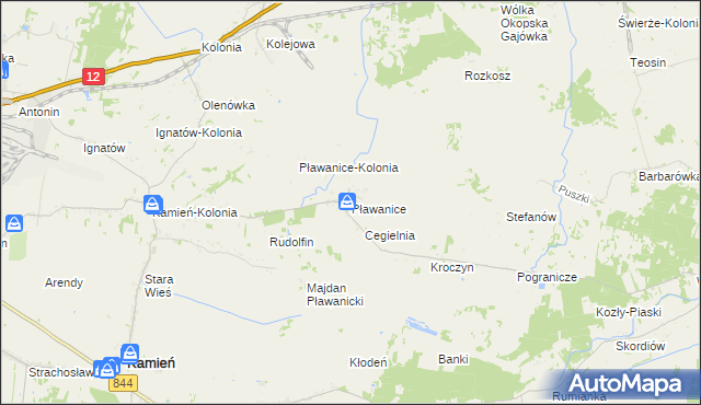 mapa Pławanice, Pławanice na mapie Targeo
