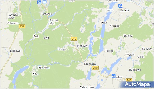 mapa Płazowo, Płazowo na mapie Targeo