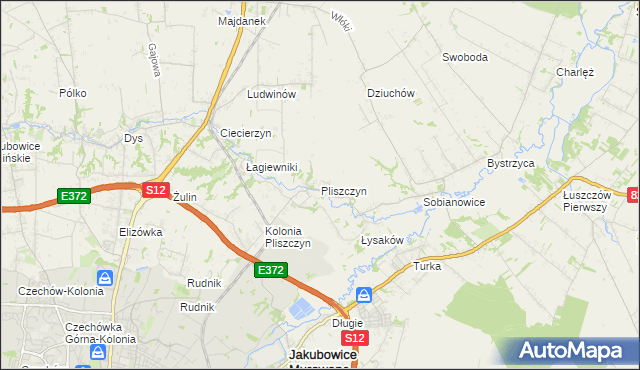 mapa Pliszczyn, Pliszczyn na mapie Targeo