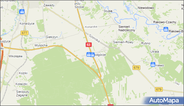 mapa Podgórze gmina Łomża, Podgórze gmina Łomża na mapie Targeo