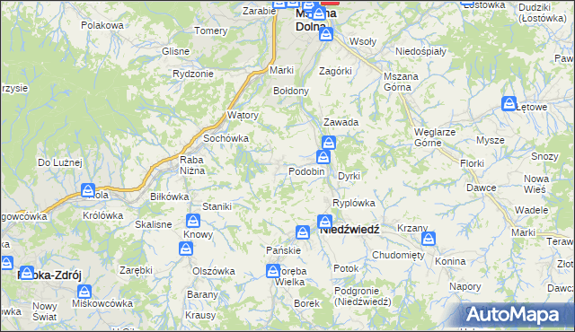 mapa Podobin, Podobin na mapie Targeo