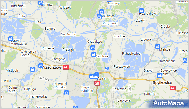 mapa Podolsze, Podolsze na mapie Targeo