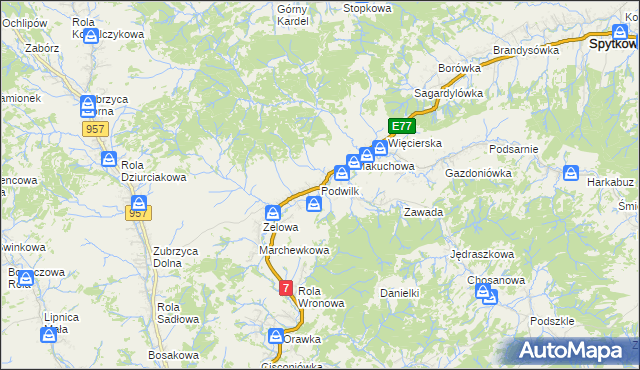 mapa Podwilk, Podwilk na mapie Targeo