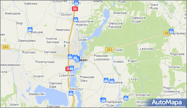 mapa Półwiosek Lubstowski, Półwiosek Lubstowski na mapie Targeo