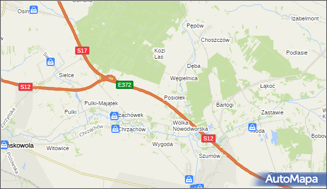 mapa Posiołek, Posiołek na mapie Targeo