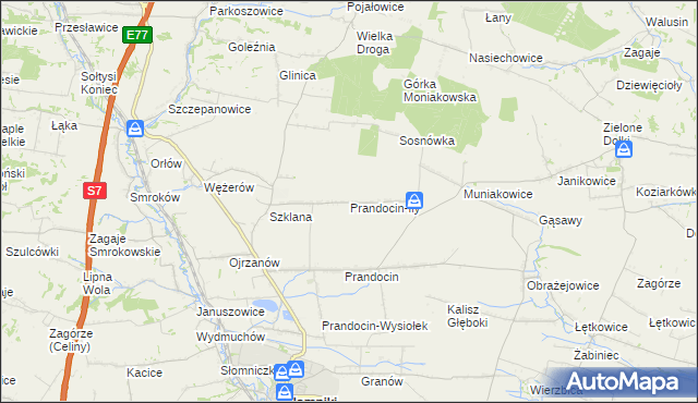 mapa Prandocin-Iły, Prandocin-Iły na mapie Targeo