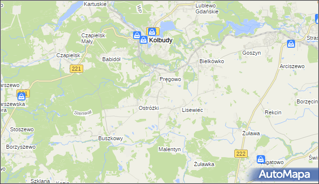 mapa Pręgowo Górne, Pręgowo Górne na mapie Targeo