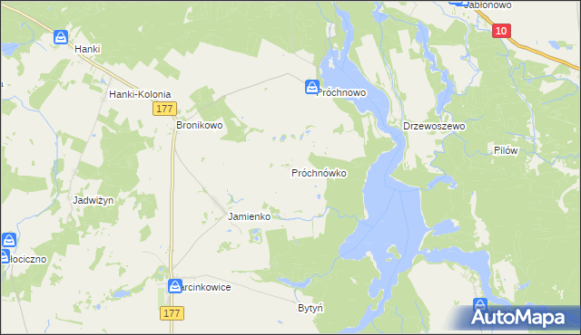 mapa Próchnówko, Próchnówko na mapie Targeo