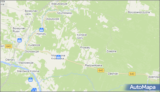 mapa Prowały, Prowały na mapie Targeo
