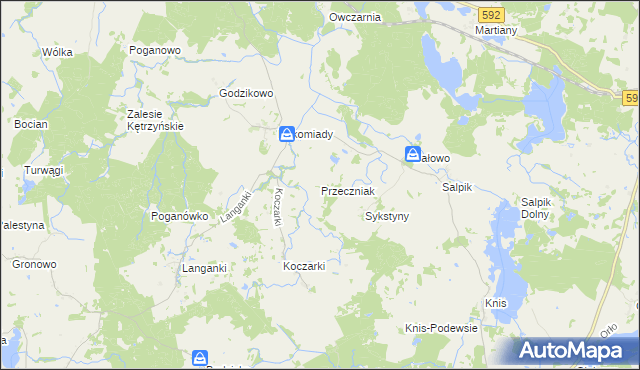 mapa Przeczniak, Przeczniak na mapie Targeo