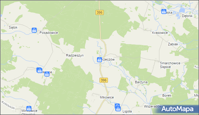mapa Przeczów gmina Namysłów, Przeczów gmina Namysłów na mapie Targeo