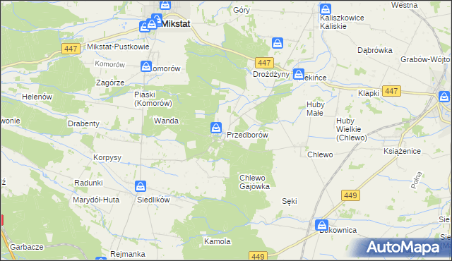 mapa Przedborów, Przedborów na mapie Targeo