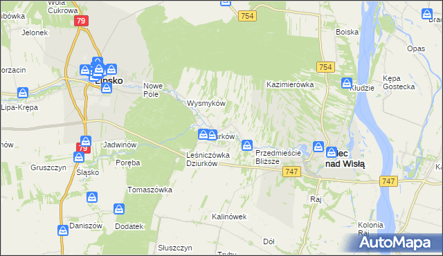mapa Przedmieście Dalsze, Przedmieście Dalsze na mapie Targeo
