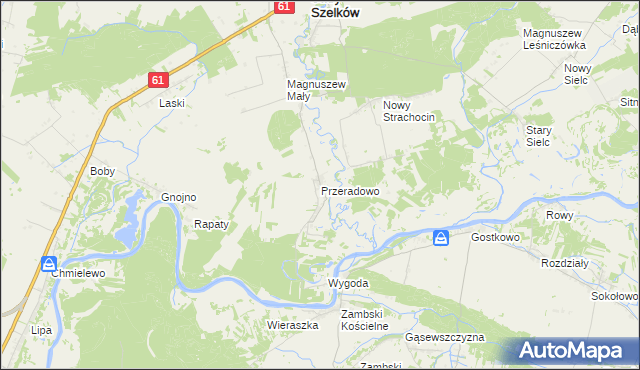 mapa Przeradowo, Przeradowo na mapie Targeo